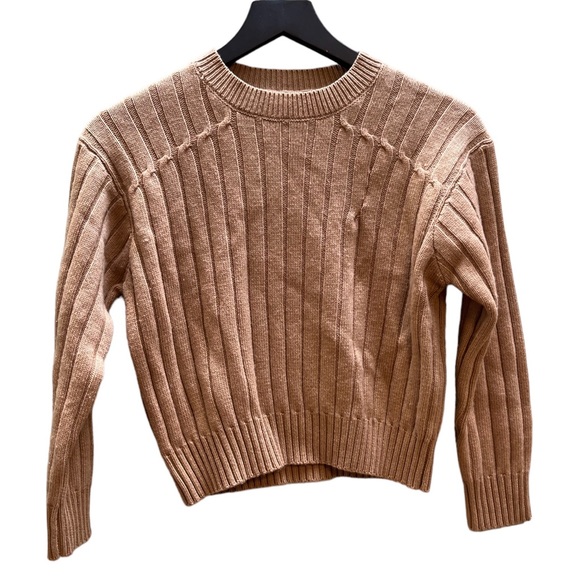 Tome ribbed cropped neautral Crewneck sweater size XS - Picture 6 of 11